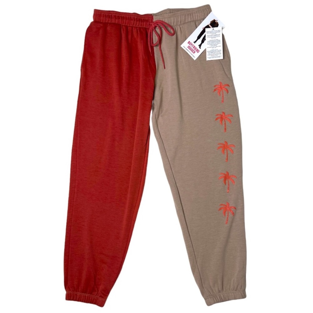 Celebrity Pink Boyfriend Jogger Super Soft Palm Tree Sweat Pants Size S